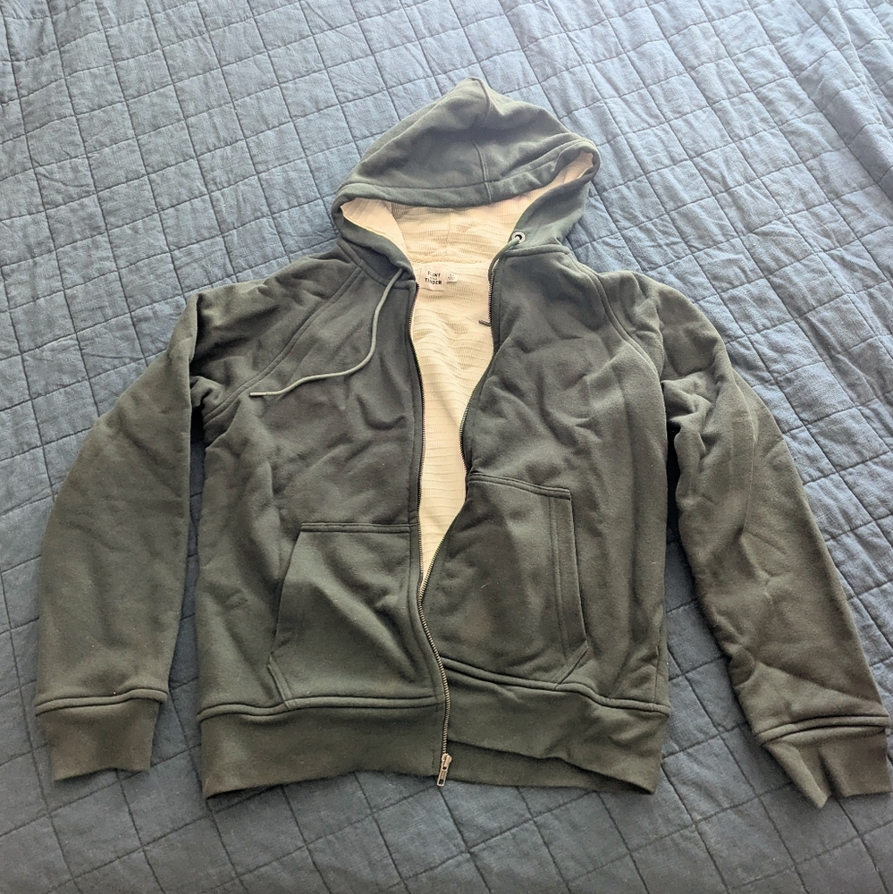 Flint and Tinder 10-Year Hoodie - Green and Cream